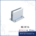 Glass fitting-Square bevel 90 degree - wall to glass clamp hinge